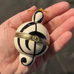 G Clef Porcelain Surprise Ornament